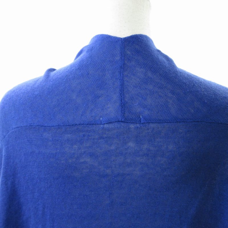 ノーリーズ Nolley's 美品 フレンチリネンボレロカーディガン 半袖 青 ブルー Fサイズ フリーサイズ 0416　 レディース_画像6