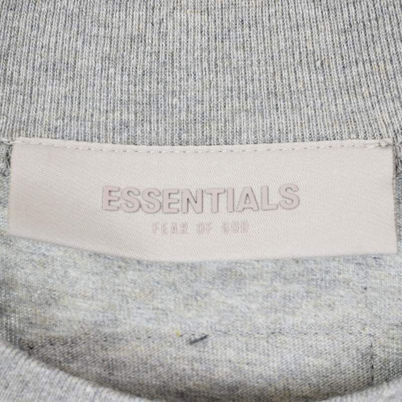 未使用品 エフオージー エッセンシャルズ FOG ESSENTIALS FLOCK LOGO TSHIRT Tシャツ カットソー 半袖 フロッキーロゴ S グレー ☆AA★の画像3