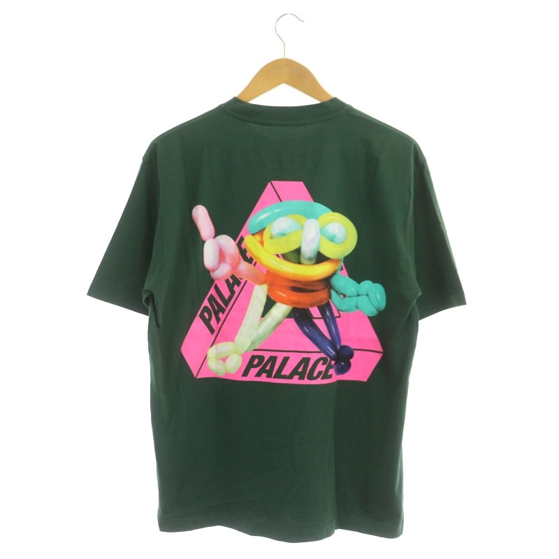 パレス Palace TRI-TWISTER T-SHIRT プリント Tシャツ カットソー 半袖 ロゴ コットン L 緑 グリーン ■OS メンズ_画像1