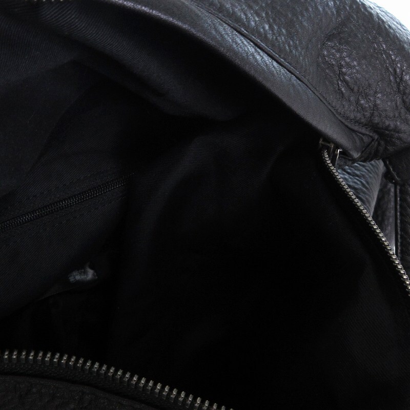 ディスコード 美品 Yohji Yamamoto SOFT CALF SHRINK LEATHER BACK PACK リュックサック バックパック レザー 黒 鞄 ■SM1_画像6