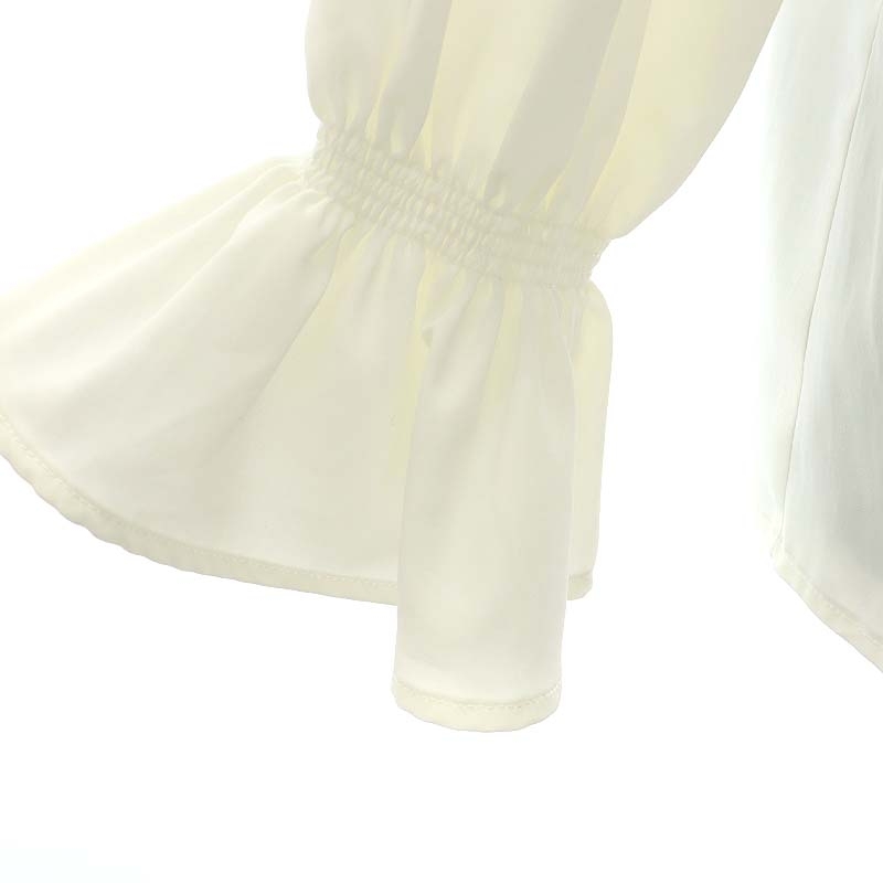  Jill bai Jill Stuart JILL by JILLSTUART шнуровка спереди переключать блуза длинный рукав оборка FR белый белый /AT #OS женский 