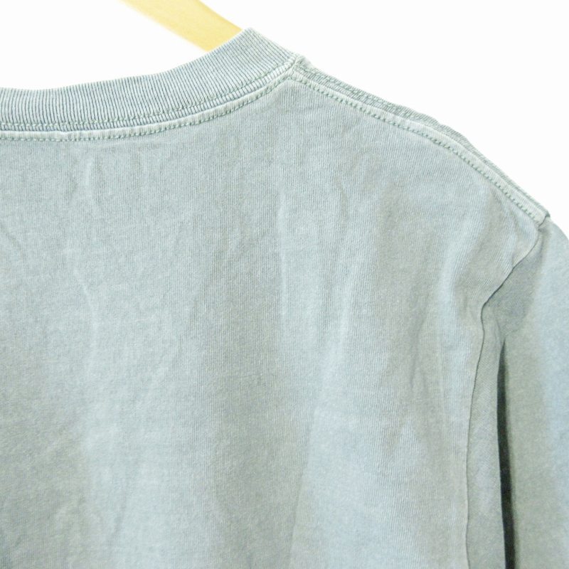オーシャンパシフィック OCEAN PACIFIC 美品 近年モデル ポケット付き クルーネック Tシャツ カットソー 半袖 ヴィンテージ加工 ロゴ刺繍 M_画像6