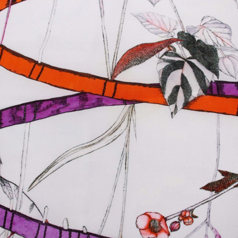 スワッシュ SWASH スカーフ ハンカチ 花柄 ロゴ 白 ホワイト /BM レディース_画像5