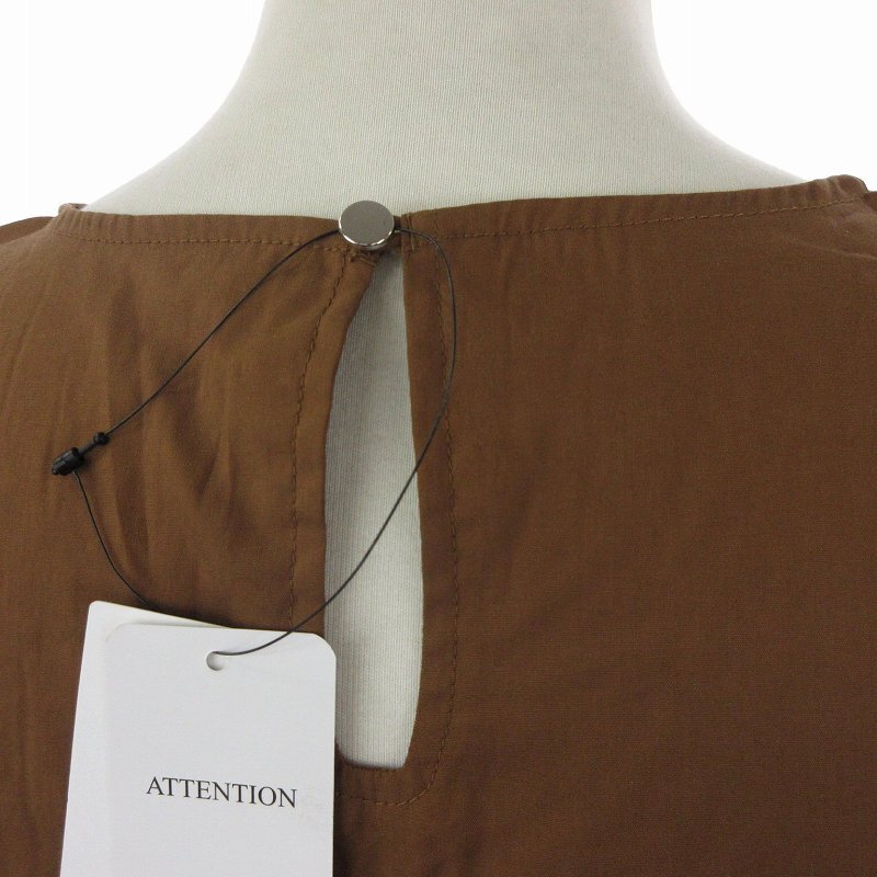  unused goods Vicky VICKY tag attaching sleeve gya The - color blouse 2313-97027 shirt long sleeve cotton tea Brown 2 M rank #002 lady's 