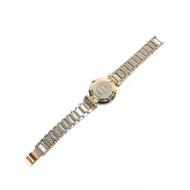 ラドー RADO ダイヤスター 腕時計 クォーツ アナログ 2針 白文字盤 ゴールド色 /YI7 レディース_画像3