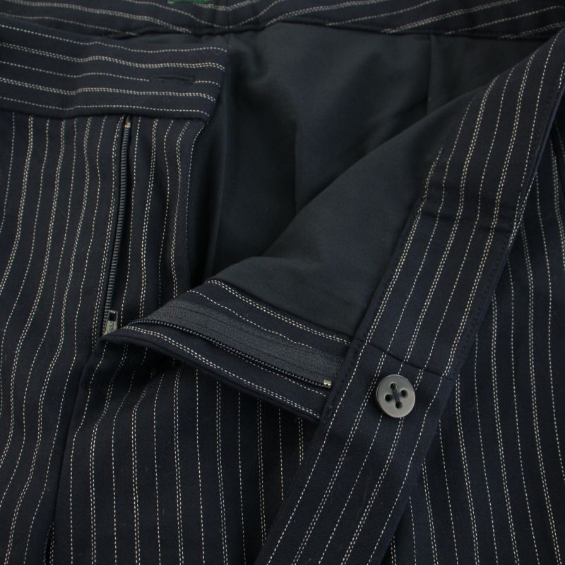  low Len Ralph Lauren single suit setup top and bottom tailored jacket total lining tapered pants slacks 00 XS navy blue 