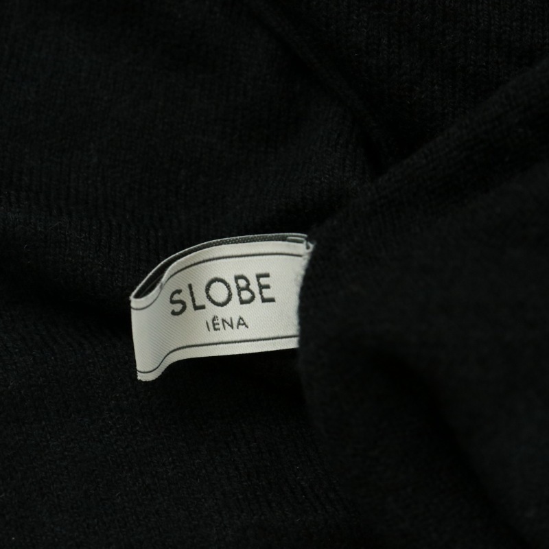  slow b Iena SLOBE IENA knitted One-piece ta-toru neck high‐necked long maxi wool . long sleeve black black /XK lady's 