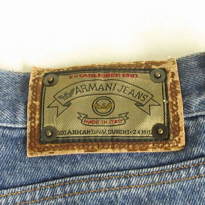 ...  джинсы   ARMANI JEANS  Denim   брюки    джинсы    конический  ...  лого     планка   синий   голубой  кузов  34  около XS ■GY14 0421  мужской 