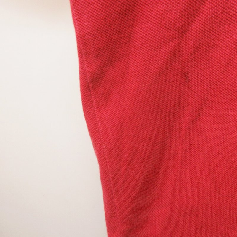 バーバリーズ Burberrys ポロシャツ 半袖 ハーフボタン 刺繍 ロゴ 赤 レッド S 0419 ■GY14 メンズ_画像6