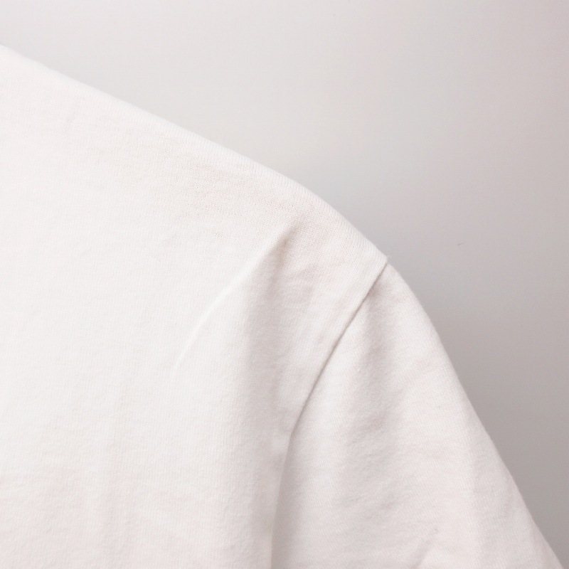 バーバリーブラックレーベル Tシャツ カットソー 半袖 クルーネック プリント コットン 白 ホワイト 2 M相当 0419 ■GY14 メンズ_画像4