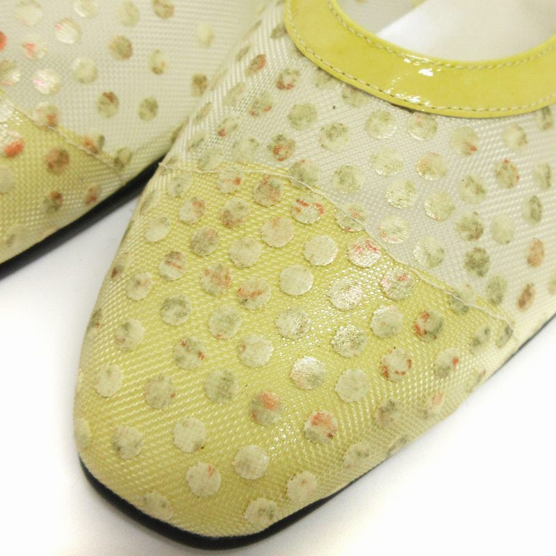  Lucia -noso puller two LUCIANO SOPRANI pumps mesh dot yellow 35 22.5cm rank small size lady's 