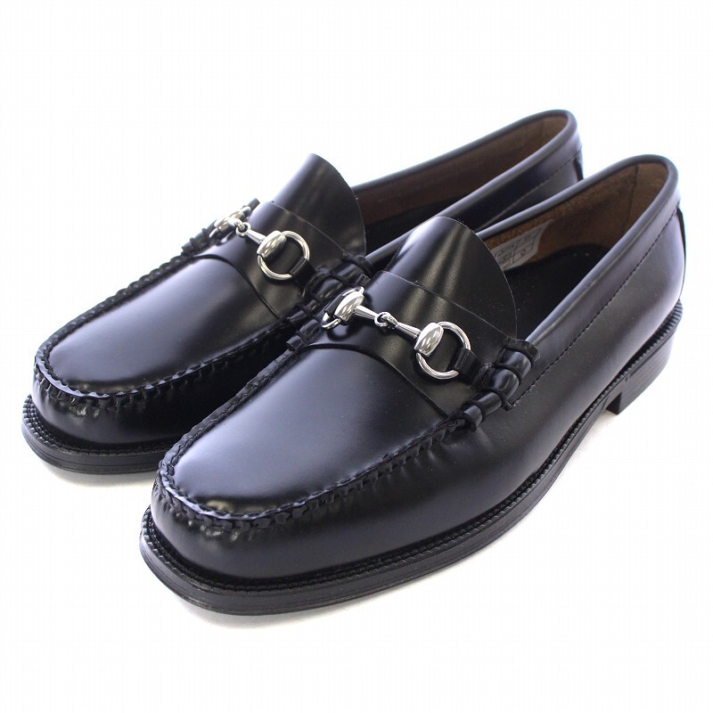 未使用品 ジーエイチバス G.H.Bass & Co. WEEJUNS LINCOLN MOC BIT LOAFER リンカーンモックビットローファー 9.5 27.5cm 黒 BA11775_画像1