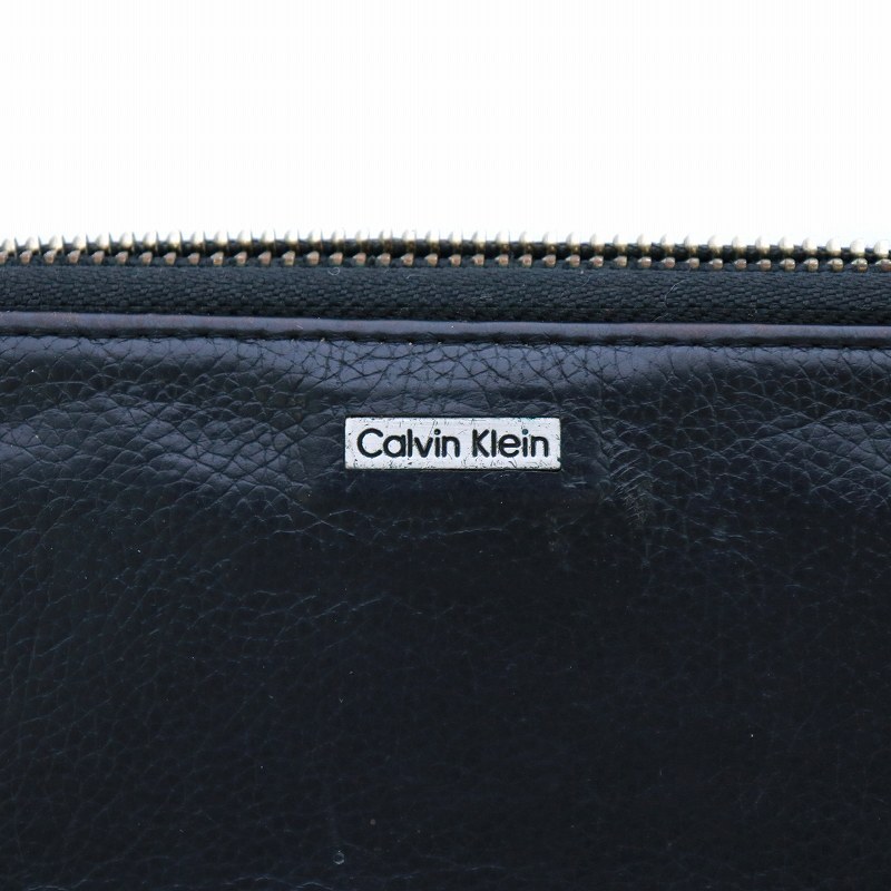 カルバンクライン CALVIN KLEIN 長財布 ラウンドファスナー ロゴ レザー 黒 ブラック 79441 /AQ ■GY18 メンズ_画像4