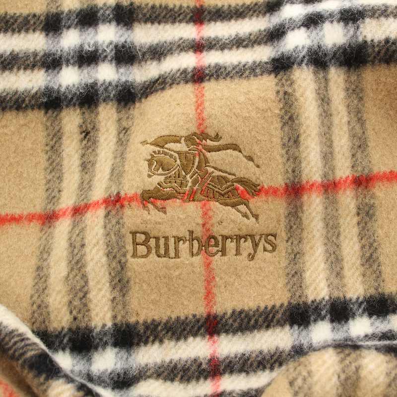 バーバリーズ Burberrys 西川産業 東京西川 毛布 ブランケット ウール ロゴ 刺繍 ノバチェック 140cm×200cm ベージュ_画像5