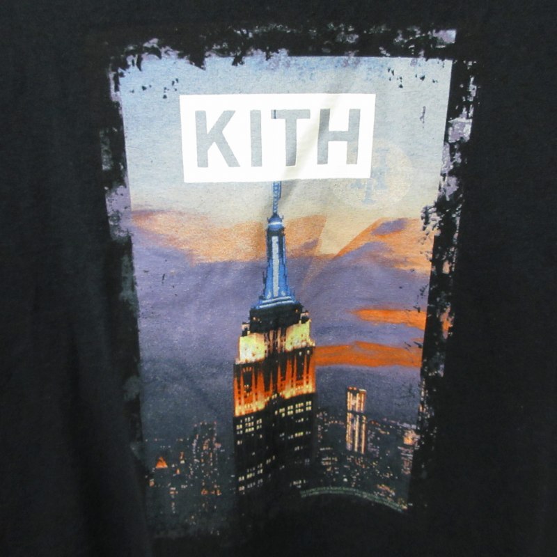 未使用品 KITH NYC タグ付き 希少 ゲリラヴィンテージシリーズ ギルダン プリントTシャツ カットソー ボックスロゴ 半袖 黒 XL_画像5