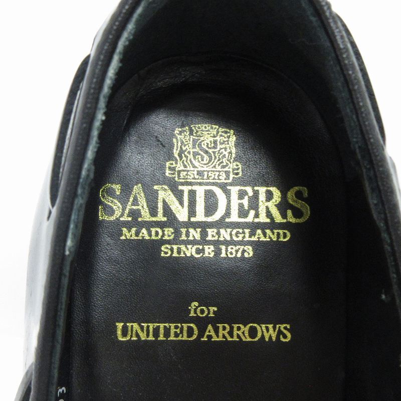  Sanders SANDERS United Arrows специальный заказ кисточка Loafer обувь эмаль 9685BP чёрный черный 8 27.5cm ранг мужской 