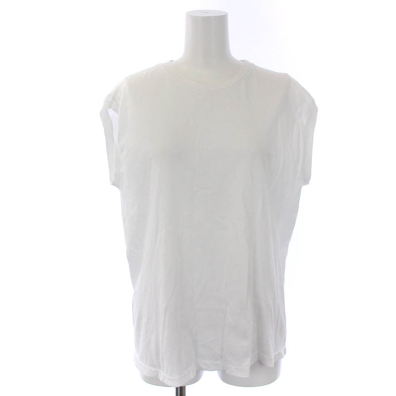 オーラリー AURALEE 19SS SEAMLESS CREW NECK SLEEVELESS カットソー Tシャツ ノースリーブ 1 M 白 ホワイト A9ST07ST_画像1