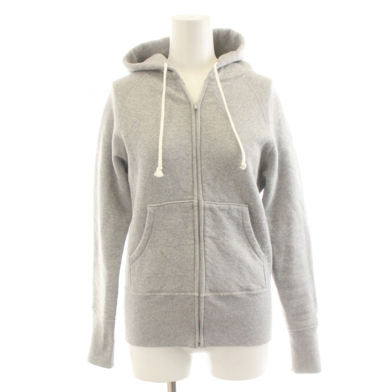  Dress Terior DRESSTERIOR Zip up Parker sweat reverse side nappy Logo one Point cotton 1 S gray 085-18301