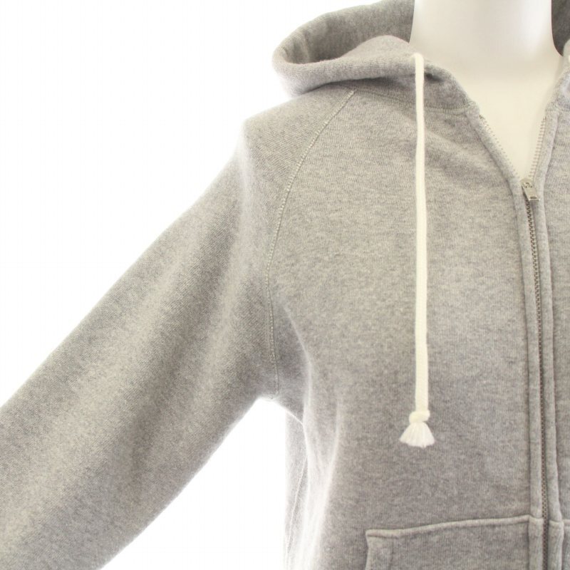  Dress Terior DRESSTERIOR Zip up Parker sweat reverse side nappy Logo one Point cotton 1 S gray 085-18301