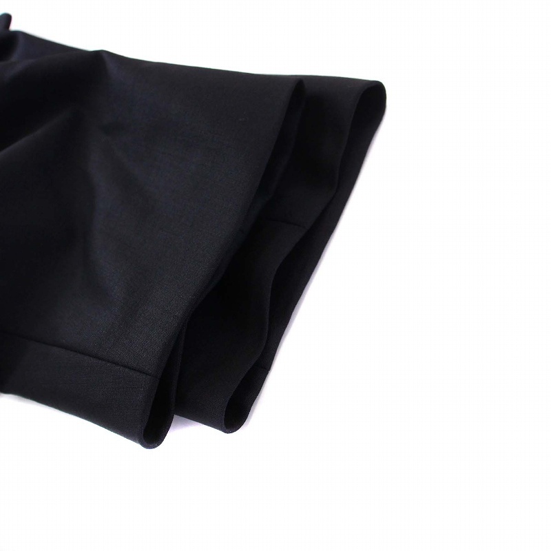 セオリーリュクス theory luxe 19年製 スーツ セットアップ カラーレスジャケット ワンピース ひざ丈 半袖 40 L 紺 ネイビーの画像7