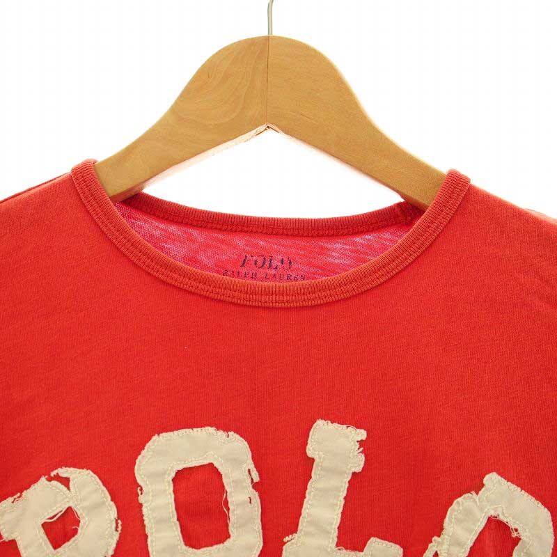 ポロ ラルフローレン POLO RALPH LAUREN Tシャツ カットソー 半袖 XS 155 オレンジ 白 ホワイト /KQ キッズ_画像4