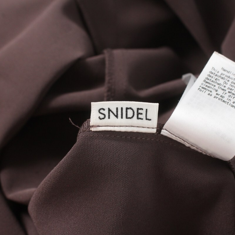  Snidel snidel 21AW корсет ремень узкая юбка pe слива оборка высокий талия maxi длинный 1 M чай SWFS214189