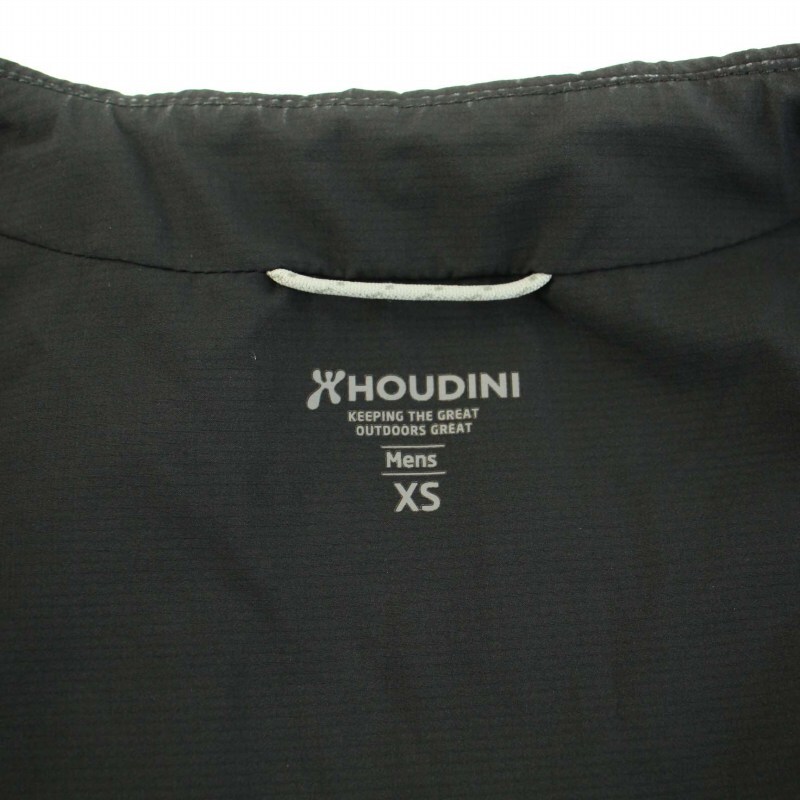 フーディニ houdini メンズベンチャーベスト Ms Venture Vest 前開き アウター ジップアップ ロゴプリント XS 黒 ブラック /YT メンズ_画像4