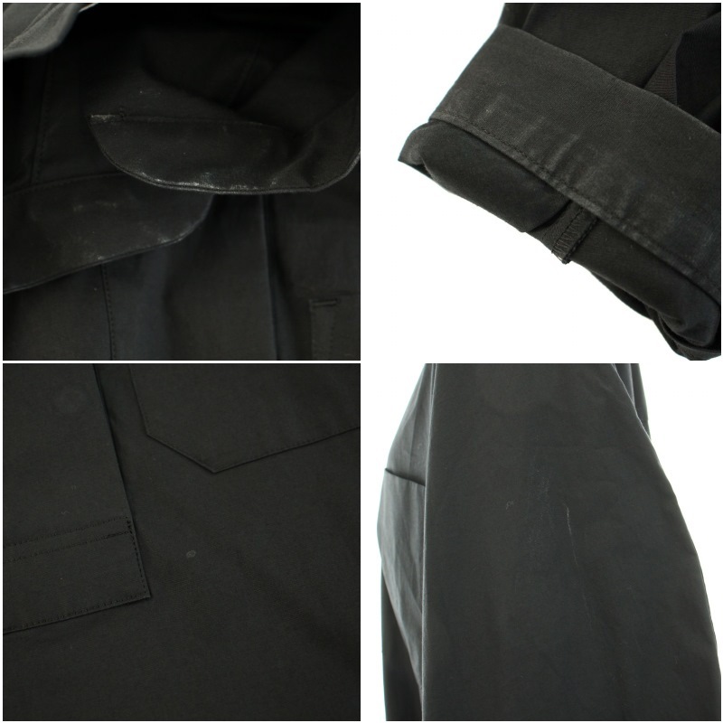 エンフォルド 20年製 ソメロスシャツドレス SOMELOS SHIRT DRESS シャツワンピース ロング バンドカラー 長袖 36 XS 黒 レディース_画像9