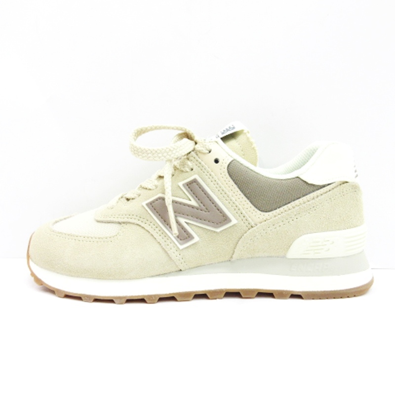 未使用品 ニューバランス NEW BALANCE タグ付き WL574NS2 スニーカー ベージュ US6.5 23.5cm ■ECS レディース_画像1