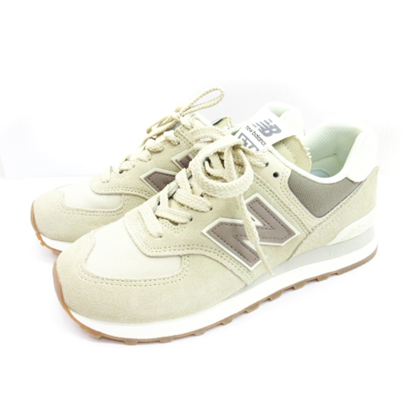 未使用品 ニューバランス NEW BALANCE タグ付き WL574NS2 スニーカー ベージュ US6.5 23.5cm ■ECS レディース_画像2