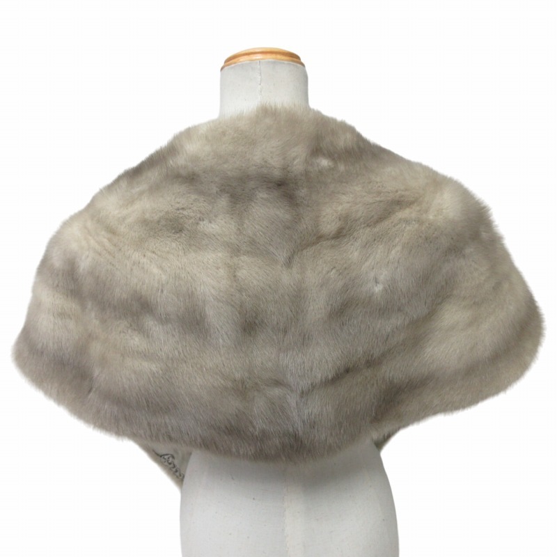  sapphire mink fur tippet muffler shawl stole fur gray series 