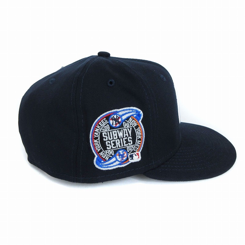 ニューエラ NEW ERA ヤンキース 2000 WORLD SERIES キャップ ワッペン 濃紺 ネイビー 7 5/8 60.6cm 帽子 ■SM1 メンズ_画像3