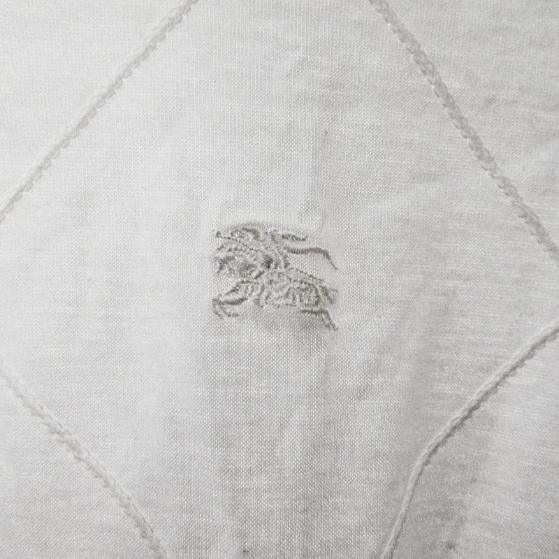 バーバリーズ Burberrys 美品 ヴィンテージ Tシャツ カットソー 半袖 チェック ロゴ刺繍 ワンポイント 白 M 0422 ■GY14 レディース_画像5