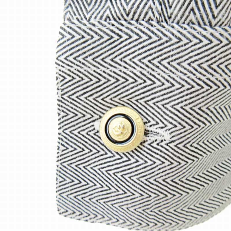  Versace Versace .VERSACE..BD shirt button down herringbone long sleeve gray 40 approximately L size 0418 #GY14 men's 