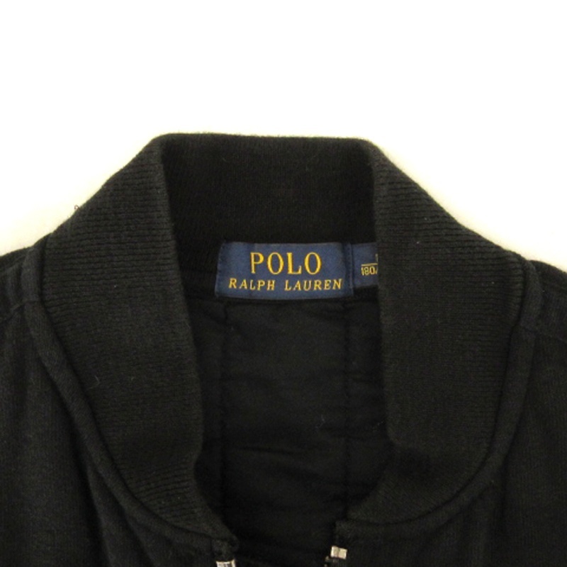  Polo Ralph Lauren POLO RALPH LAUREN с хлопком блузон жакет Zip выше черный L мужской 