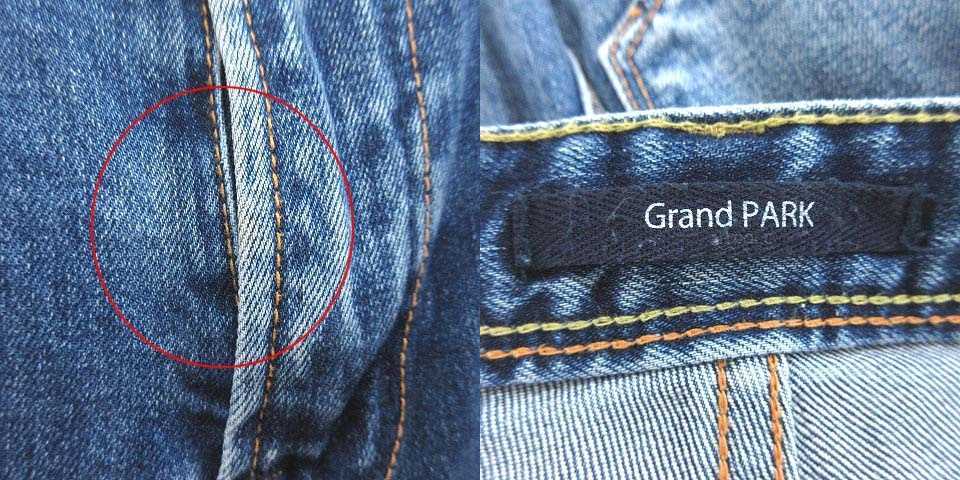 グランドパーク Grand PARK テーパードパンツ デニム ジーンズ 36 青 ブルー /CT ■MO レディース_画像6