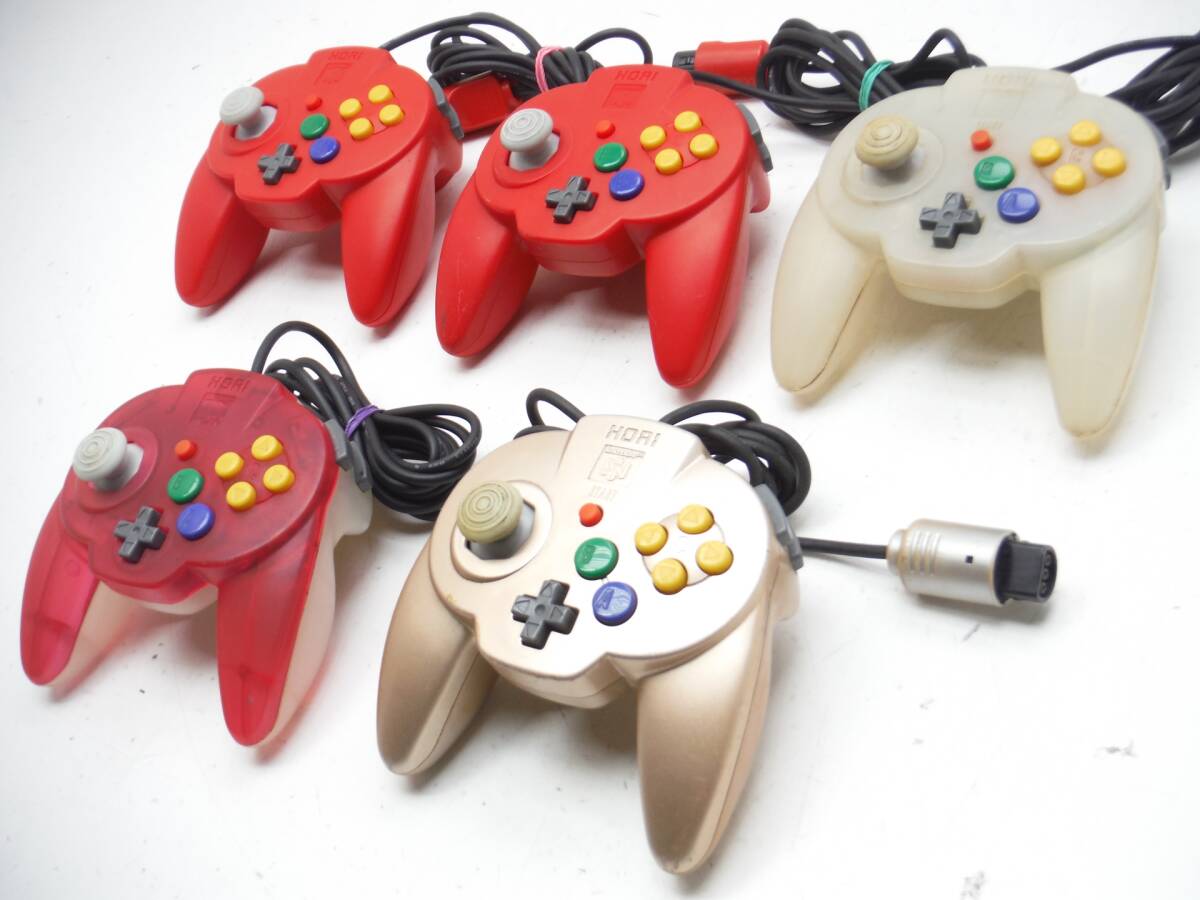 ジャンク N64 ニンテンドー64 コントローラー ホリパッドミニ 5個セット まとめての画像3