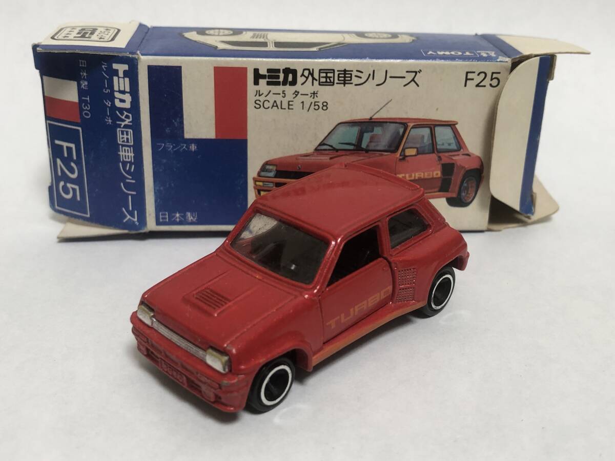 トミカ 青箱 F25-2-1 ルノー 5 ターボ Pocket Cars 日本製_画像1