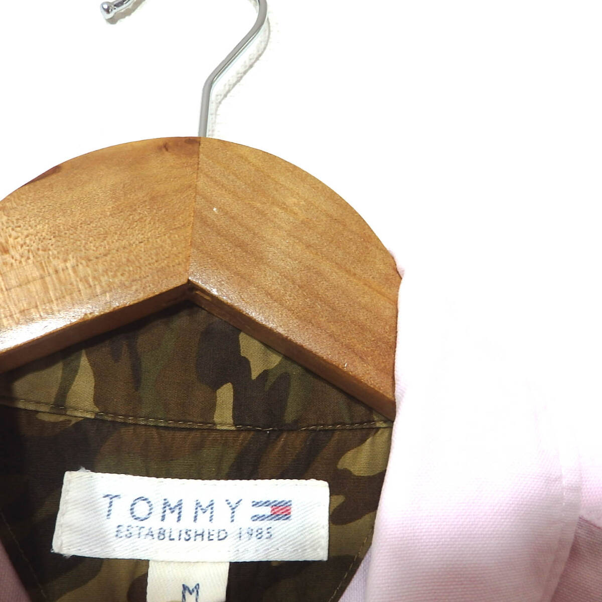 【送料無料】トミーTOMMY（トミーヒルフィガー）オックスフォードシャツ/ライトピンク　Mサイズ　TOMMY HILFIGER