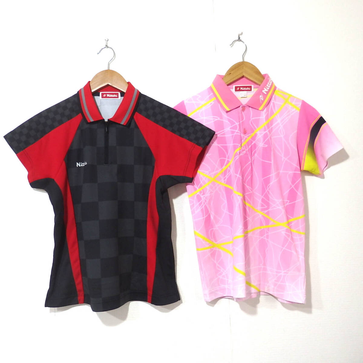 【送料無料】ニッタクポロシャツ２枚セット/ゲームシャツ　SSサイズ　卓球　JTTA　バトミントン　レディースサイズ相当　Nittaku_画像1