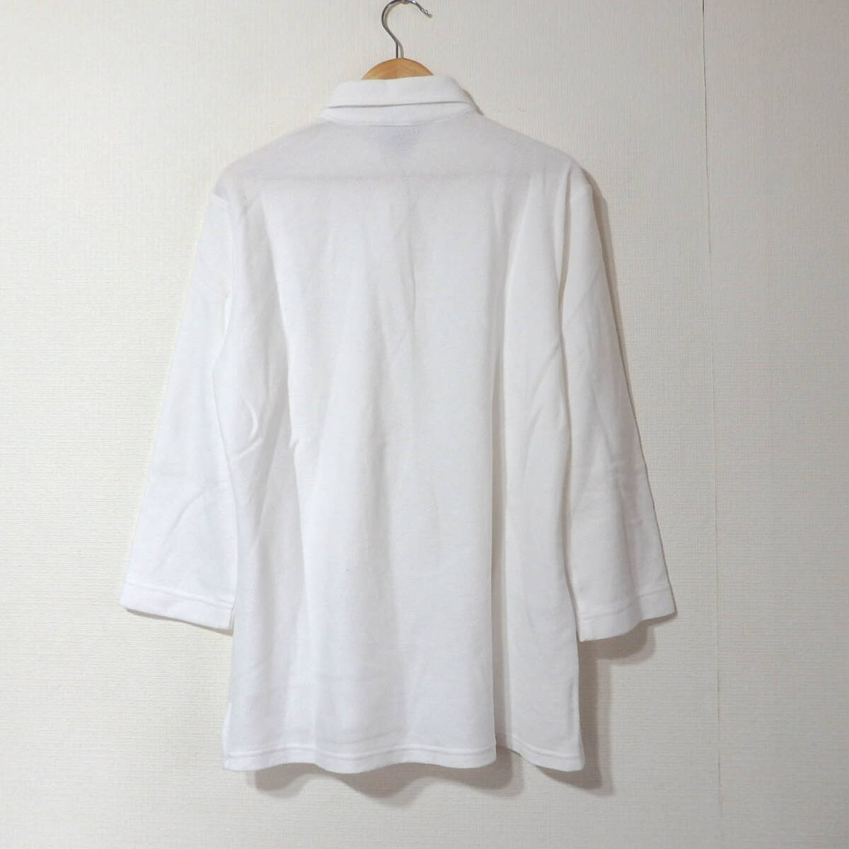 【送料無料】エディーバウアーポロシャツ２枚セット/レディース　美品　白　濃紺　PSサイズ　７分袖_画像7