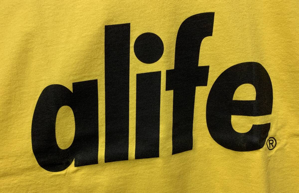 【中古】alife ロゴ イエロー Tシャツ (M) ストリート ファッション エーライフ シュプリーム_画像2