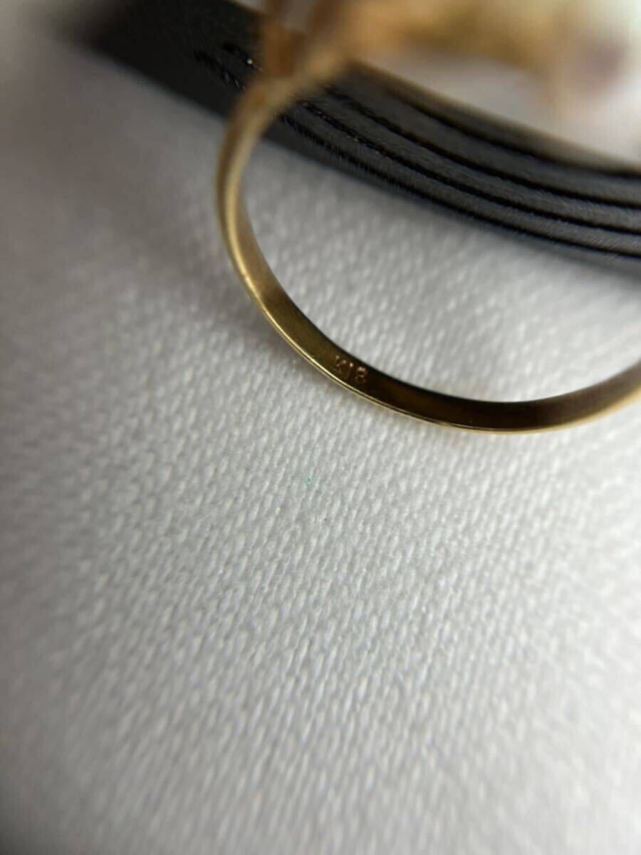 (SI)指輪 金　K18 750 真珠　パール　アコヤ　ルビー　総重量1.8g アクセサリー　_画像6