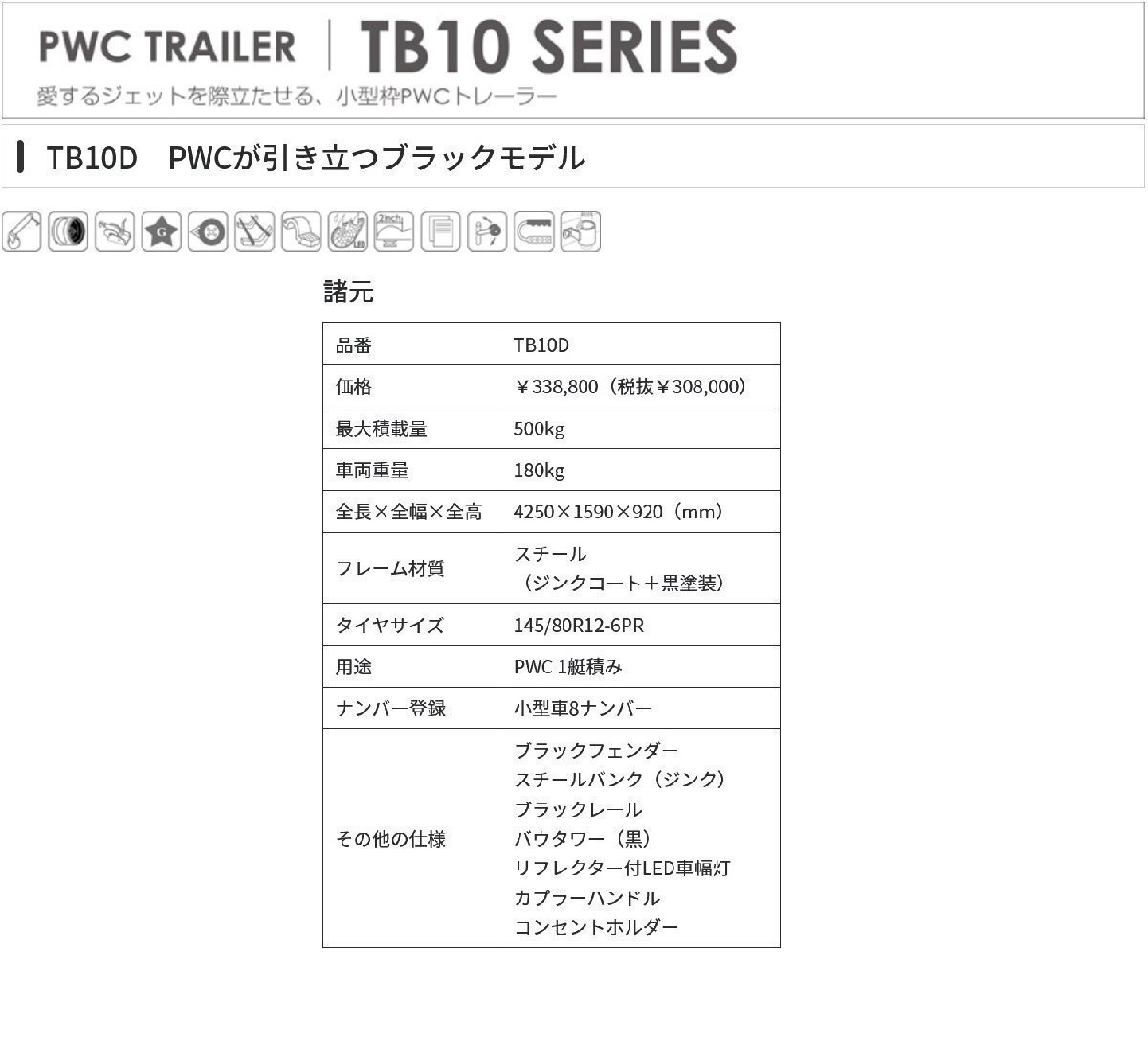 SUNTREXサントレックスTB10D　PWCトレーラー_画像2