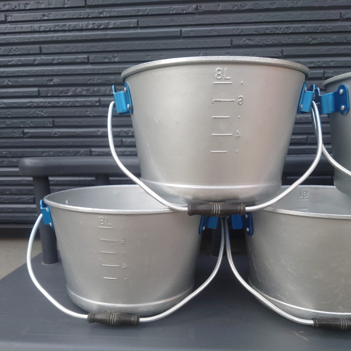  aluminium bucket inside side memory attaching (8 liter ) gardening,DIY.