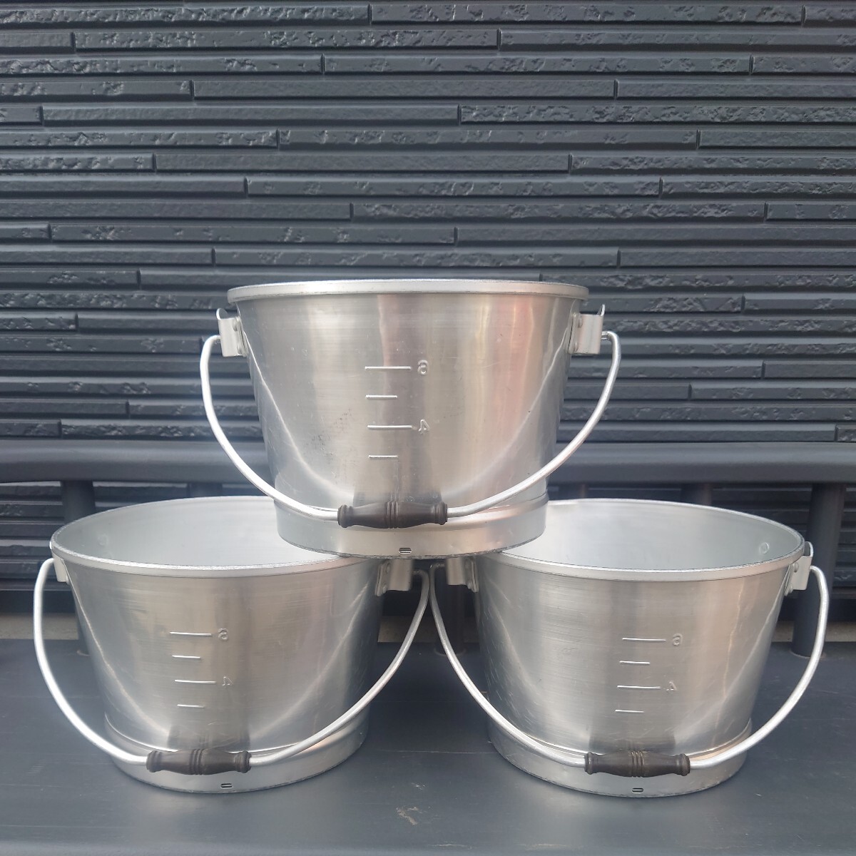  aluminium bucket 3 piece set ( inside side memory attaching )