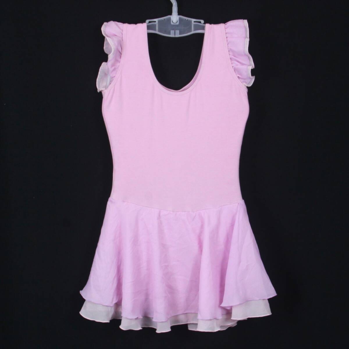U8356★NARU レオタード バレエ 衣装 スカート フリル かわいい 145サイズ 女子 薄紫 器械体操 新体操 ダンス 競技 エアロビの画像2