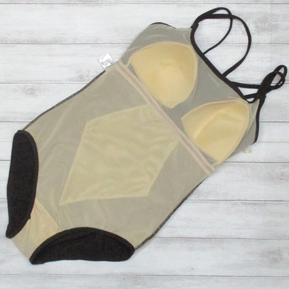C0212* простой насыщенный коричневый цвет темно-коричневый Британия знак Logo RAWNESS двойной ремешок ....11L размер женский купальный костюм One-piece фитнес 