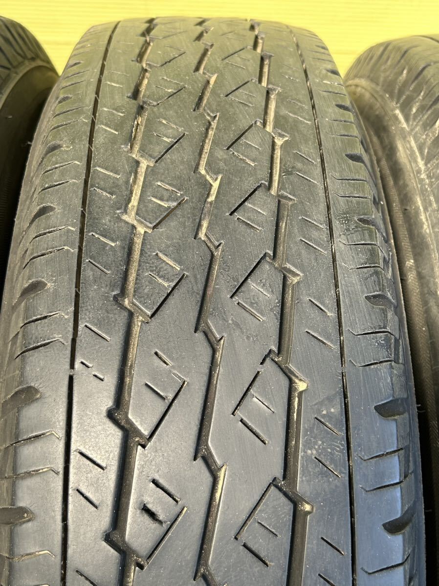 195/80R15 107/105L LT 2021年ノーマル ブリヂストン 200系ハイエース純正スチール刻印HS 6穴PCD139.7 ET+35 15×6J ハブ106mmの画像7