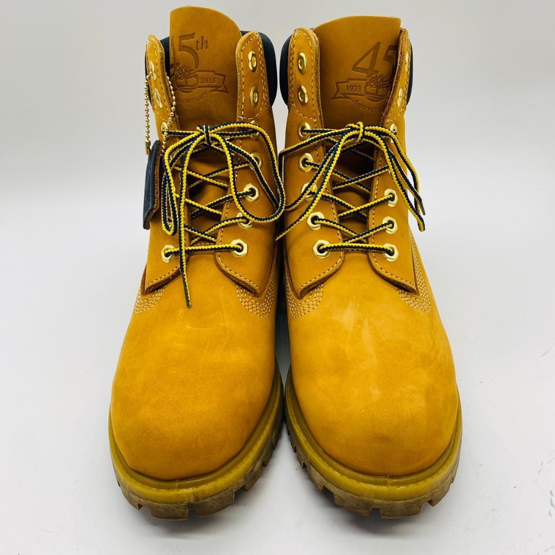 【美品 45周年】Timberland ティンバーランド 6インチ プレミアム イエローブーツ 7 25cm 圧着ソール ラギット ラバー コマンドソール_画像2